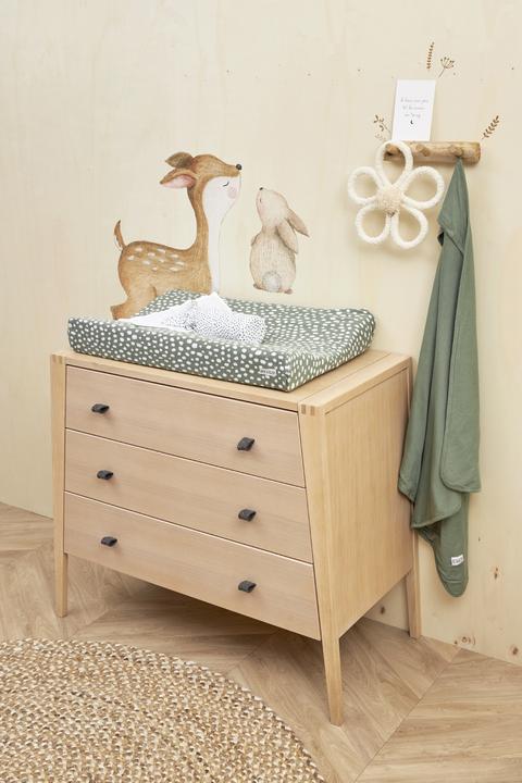 Actual product image Meyco Cheetah changing mat cover - forest green - 50x70cm (50 x 70 cm)