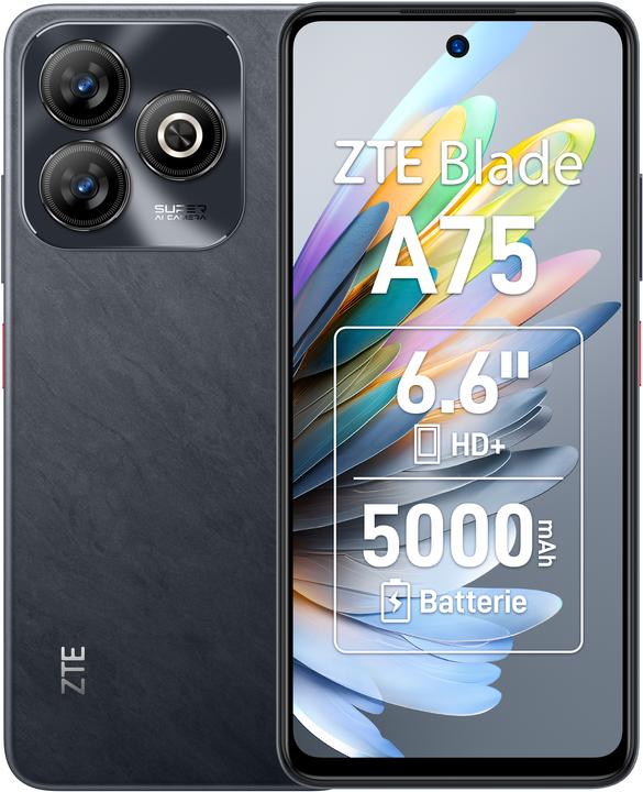 Image du produit ZTE Blade A75 (128 Go, Noir, 6.60", Double SIM, 50 Mpx, 4G)