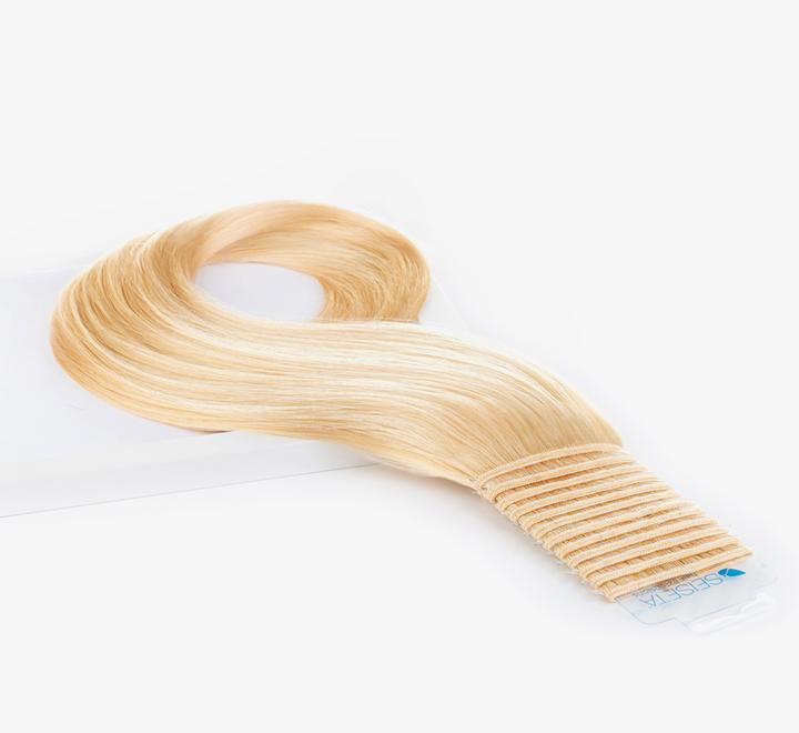 Produktbild Seiseta Weft Hair Glatt 1005 Nordic Platinblond 50/55 cm (Nordic Platinblond, 55 cm)