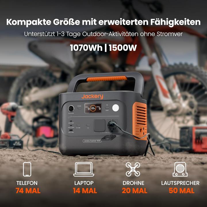 Actual product image Jackery Tragbare Powerstation Explorer 1000 v2 (1070 Wh)