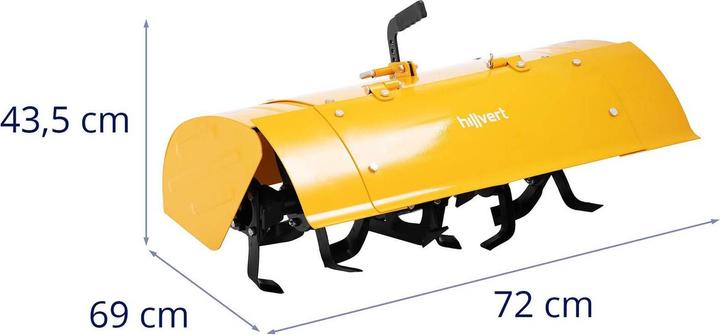 Produktbild Hillvert Gartenfräse für Einachser HT-WB-900 Bodenfräse Motorhacke Eisen 685 mm