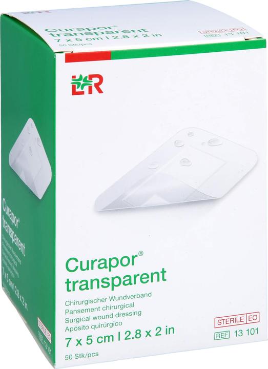 Actual product image Curapor Wound dressing 7x5cm transparent (50 x)