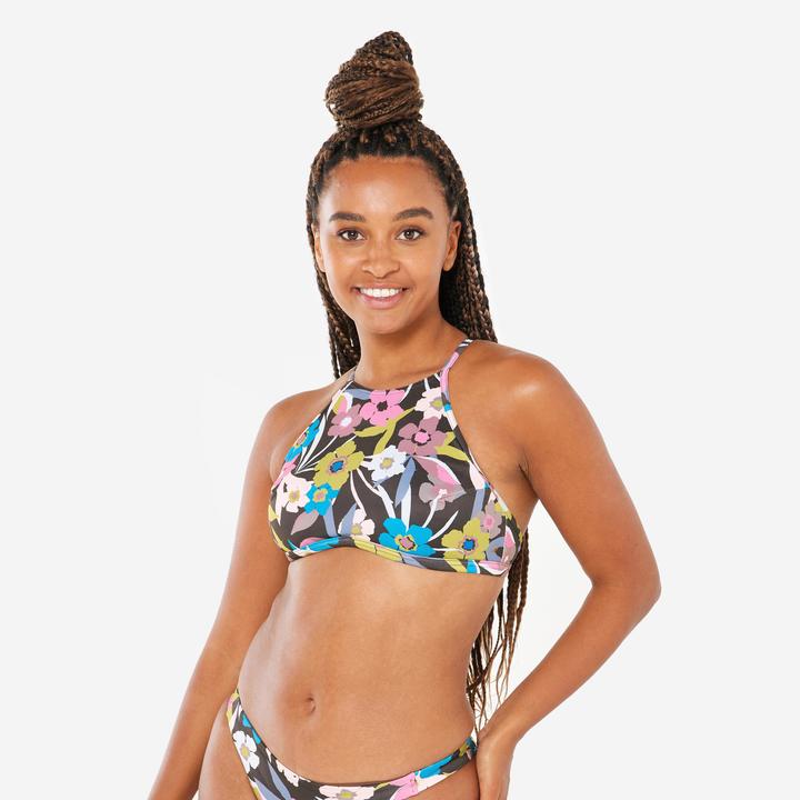 Immagine prodotto Olaian Bikini-Oberteil Damen Bustier geblümt Andrea mehrfarbig (75 B)