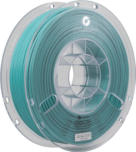 Image du produit Polymaker PolyMax PLA - True Teal - 2.85mm (Bien que le PLA, 2.85 mm, 750 g, Turquoise)