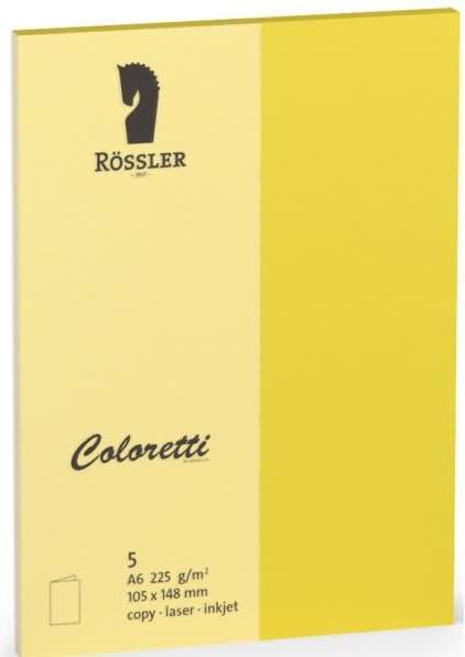 Actual product image Magni Cards Coloretti DL A6Hd 5s gold yellow (5 pcs.)