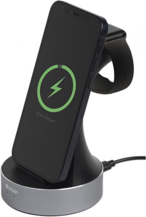 Verbatim 2 in 1 Qi draadloze+Apple horloge oplader (20 W)