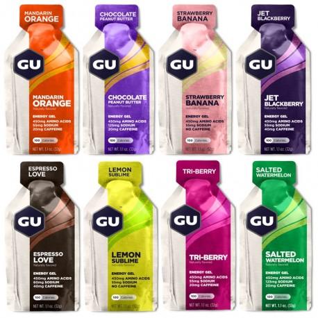 Actual product image GU Energy Energy Gel test pack (Watermelon, Strawberry, Orange, Bilberry, 7 pcs., 216 g)