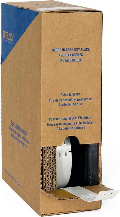 Immagine prodotto Brady BM-25x75-7643-WT, Etichette Heatex, bianche, opache, 25,00 x 75,00 mm, non adesive, rotolo grande (2