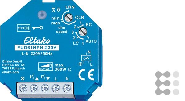 Actual product image Eltako FUD61NPN-230V Wireless actuator universal dimmer switch UP max 300W (Dimming actuator)
