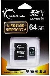 Actual product image G.Skill Flash memory card (microSDXC-to-SD adapter included) (64 GB, SDXC, UHS-I)