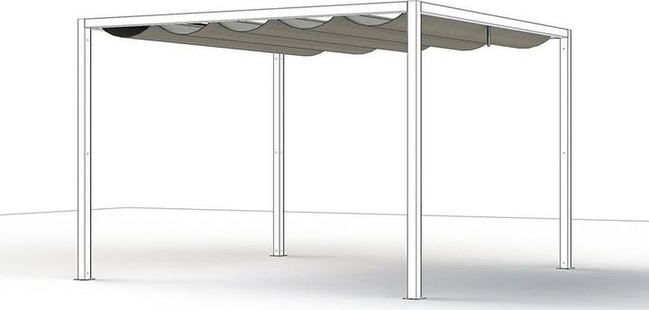 Produktbild Siena Garden Pergola Faltdach silbergrau