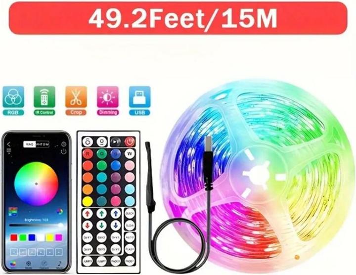 Actual product image Champ 15 metre LED strip light incl. app control (RGB, 1500 cm, Indoor)