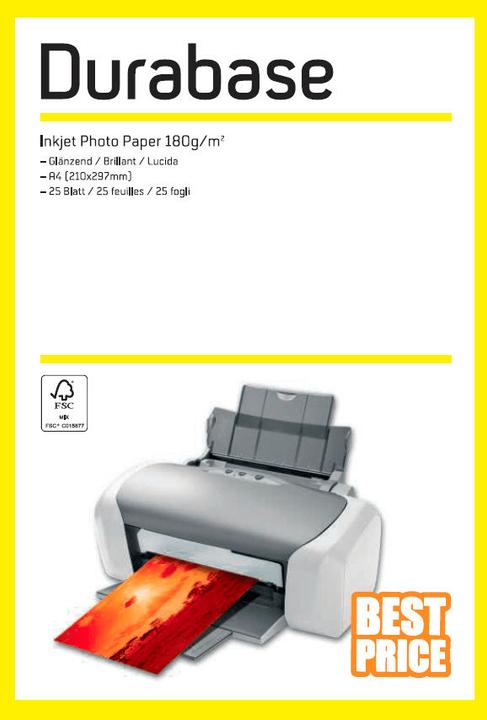 Produktbild Durabase Inkjet Photo Paper (180 g/m², A4, 25 x)