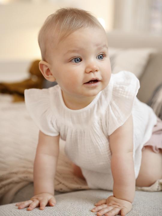Image du produit Vertbaudet Mädchen Baby Bluse mit kurzen Volantärmeln (80)