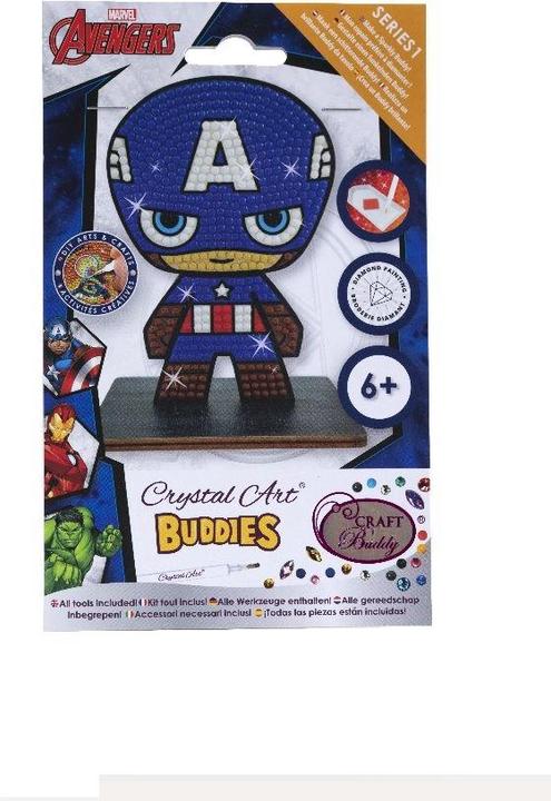 Actual product image Craft Buddy Captain America, Crystal Art Figure approx. 11x8cm