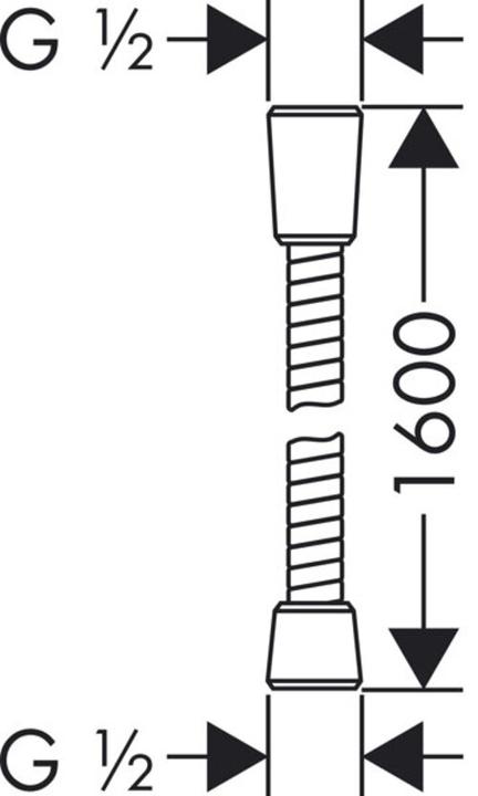 Produktbild hansgrohe HG Metallbrauseschlauch SENSOFLEX 1600mm chrom (160 cm)
