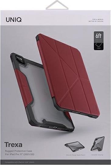 Actual product image PanzerGlass tablet case UNIQ Trex case Apple iPad Pro 11 2020/2021 (2nd and 3rd generation) Antimicrobial red (IPad Pro 11)