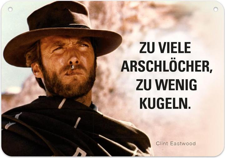 Insegna di latta Eastwood (16,5 x 11,5 cm)