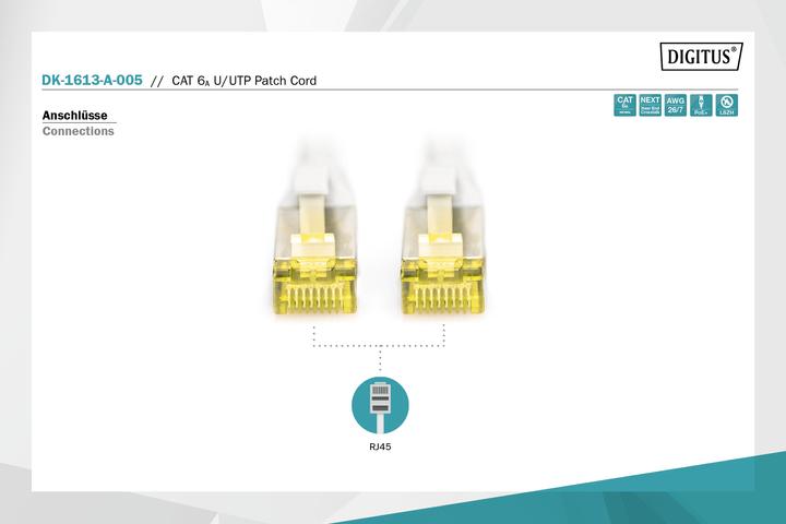Produktbild Digitus Netzwerkkabel (U/UTP, CAT6a, 0.50 m)