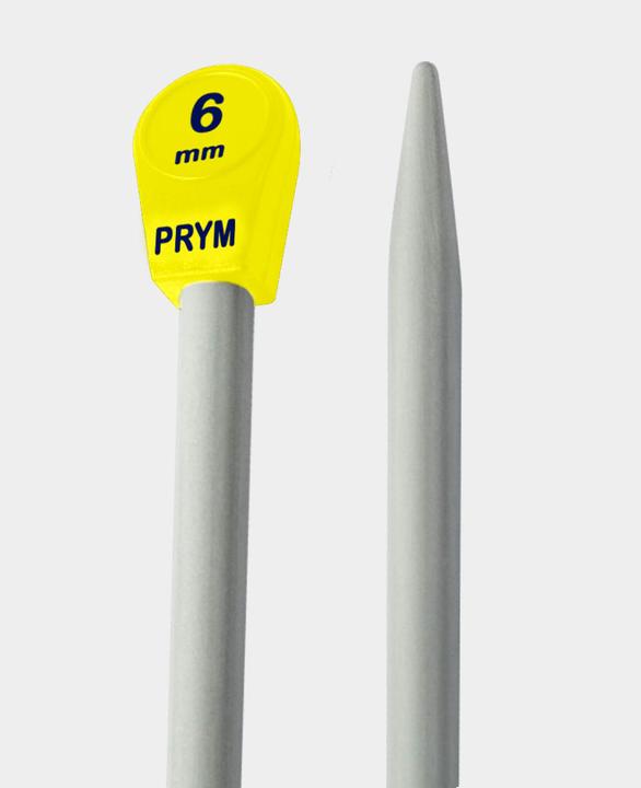 Prym Knitting needles 6.00 mm, Alu, 2 pieces, Grey