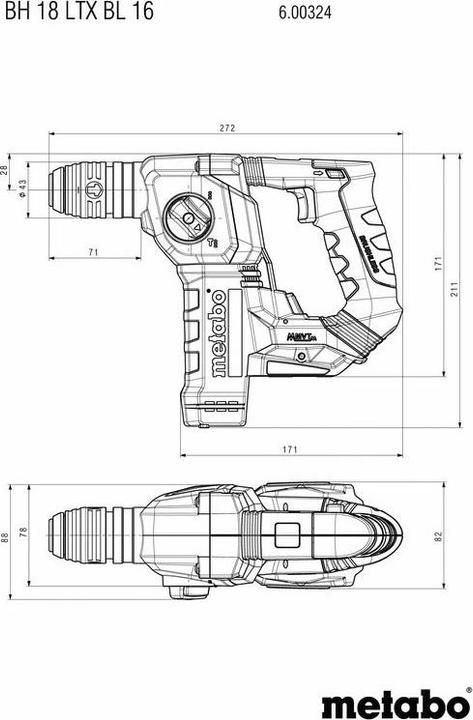 Immagine prodotto Metabo BH 18 LTX BL 16 (Batteria ricaricabile)