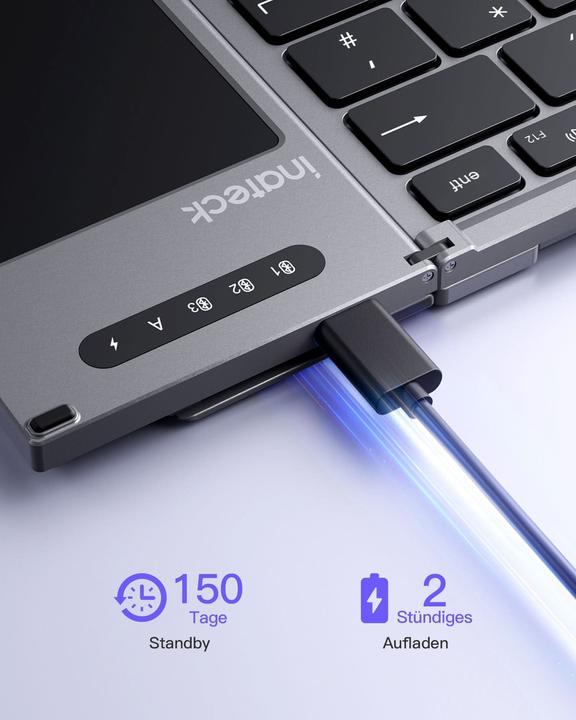 Actual product image Inateck Keyboard 06101 steel gray (KB06101 steel gray) (DE, Wireless)