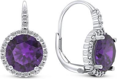 Brilio Silver - Charming silver earrings with zircons EA305WAM