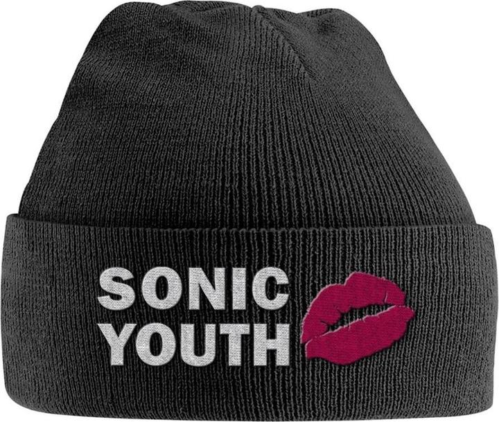 Actual product image Universal Textiles Unisex Adult Lips Knitted Logo Beanie