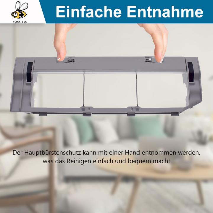Produktbild Flickbee Bürstenabdeckung GRAU zu Roborock S5 | S6 Saugroboter