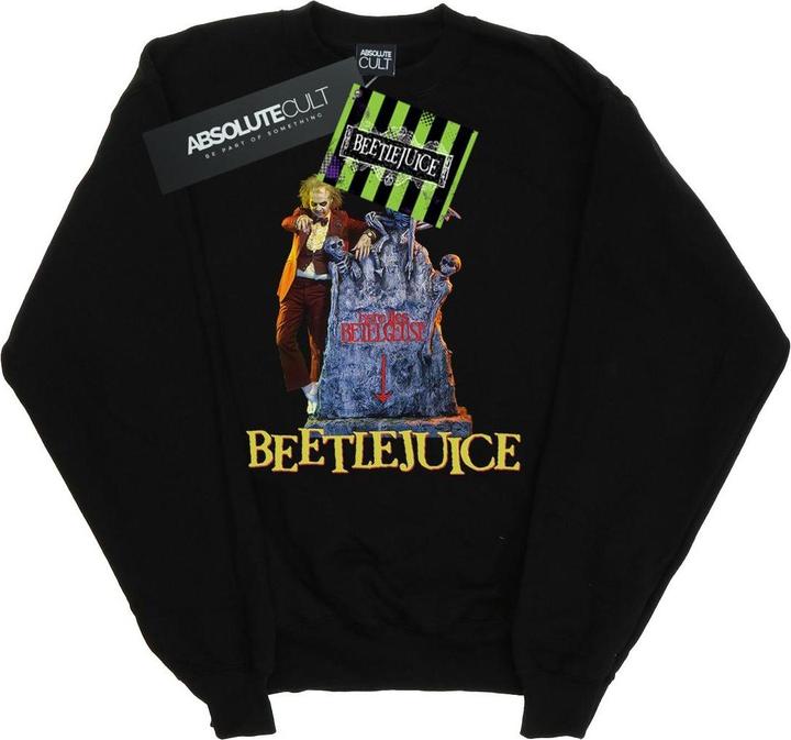 Actual product image Beetlejuice Womens/Ladies Here Lies Sweatshirt (L)