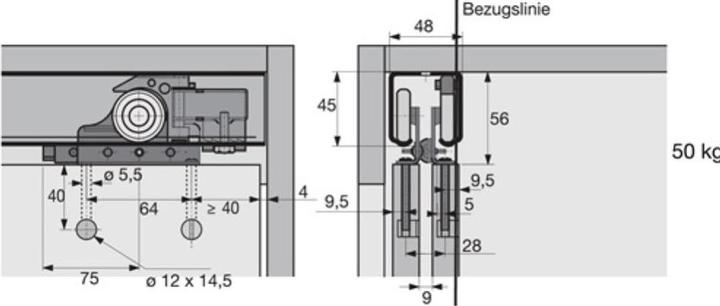 Image du produit Hettich Garniture complète TOP Line 1 1-3 portes