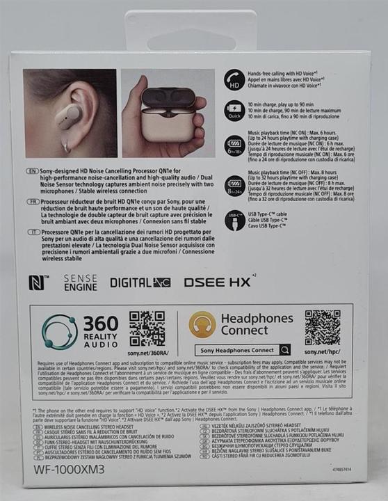 Produktbild Sony WF-1000XM3 (ANC, 6 h, Kabellos)