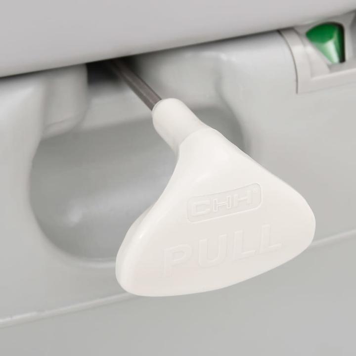 Immagine prodotto VidaXL Toilette da campeggio portatile grigia e bianca 22+12 L HDPE