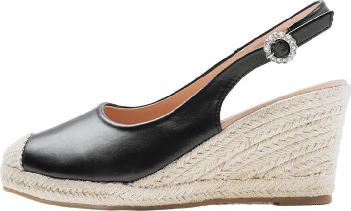 Actual product image Where's That From Womens/Ladies Nevada Diamante PU Sling Back Wedge (37)