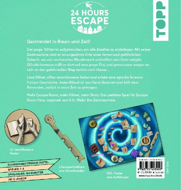 Produktbild 24 HOURS ESCAPE – Das Escape Room Spiel – Die Zeitmaschine (Deutsch)