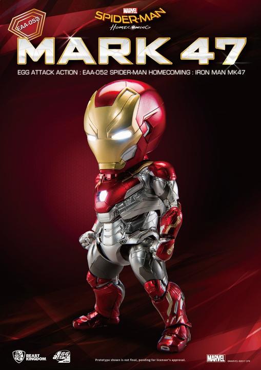 Image du produit Beast Kingdom Spider-Man Homecoming "Iron Man MK 47" Egg Attack Figurine d'action
