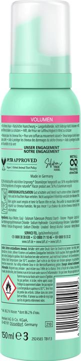 Produktbild Taft Schaumfestiger Volumen Für feines Haar 150 ml (150 ml, Volumenschaum)