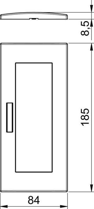 Actual product image OBO Bettermann OBO AR45-BF3 AL cover frame, module 45, 3-gang 84x185mm lacquered aluminium