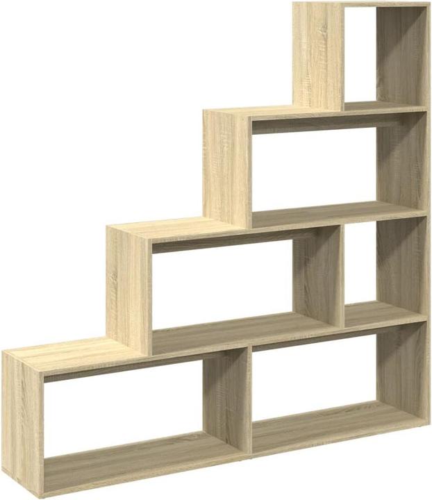 Actual product image VidaXL Room divider Bookcase Standing shelf Staircase shelf 4 steps Sonoma oak