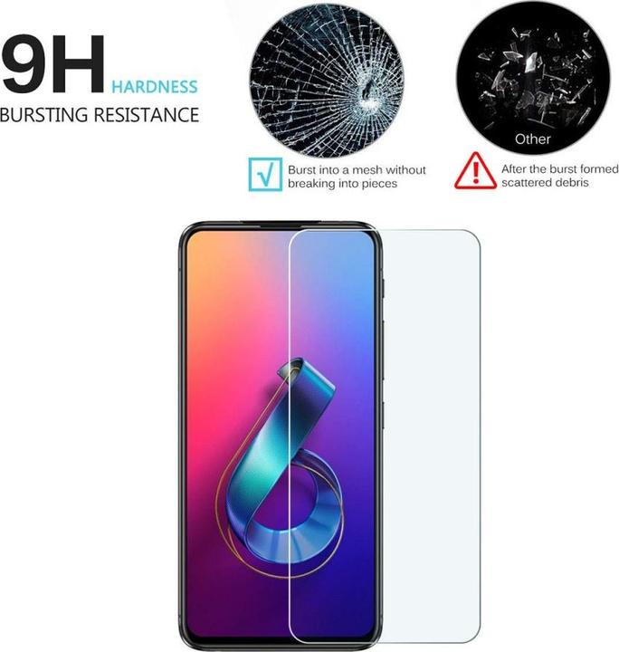 Actual product image Screenguard Asus ZenFone 6 Protective Glass Film Case Friendly Design (1 Piece, Asus Zenfone 6)