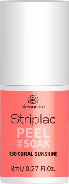 Produktbild Alessandro Striplac Peel or Soak (130 Coral Sunshine, UV-Gel Lack)
