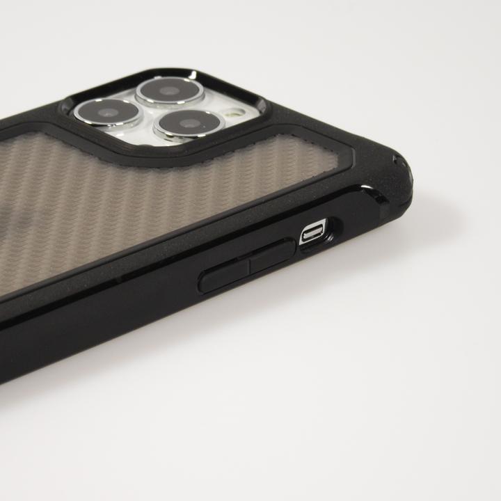Produktbild PhoneLook Hülle Military Elite kompakt Cover mit semi-transparentem Carbon Rücken (Apple iPhone 14 Pro Max)