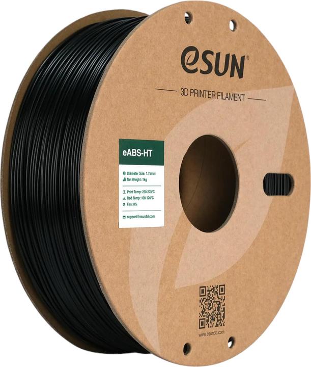 Actual product image eSUN eABS-HT High Temperature Black Filament 1.75mm 1Kg (ABS, 1.75 mm, 1000 g, Black)