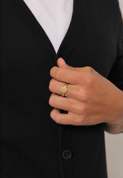 Produktbild Kuzzoi Ring Basic Cool Siegelring Herren Matt 925 Silber (56, 925 Silber)