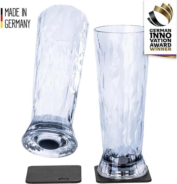 Immagine prodotto Silwy Bicchieri da birra per esterni in plastica high-tech, set da 2 (0.50 l, 2 x)