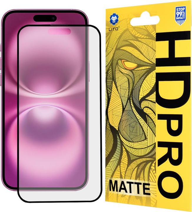 Produktbild Lito - HD Pro Matte - iPhone 16 Plus - Black (Apple iPhone 16 Plus)