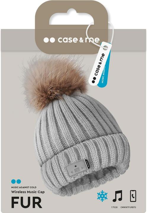 Produktbild SBS Wintermütze Fur m. BT-Headset, grau