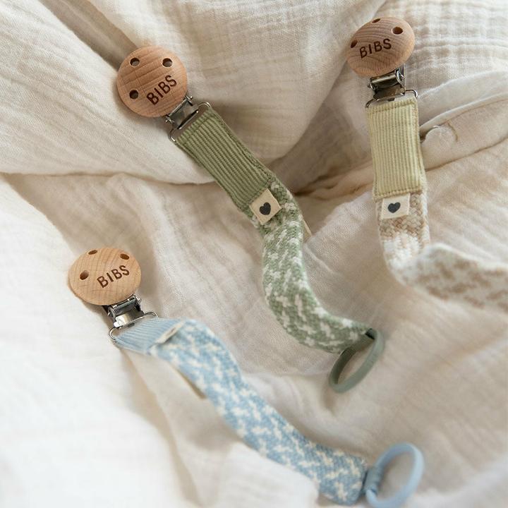 Actual product image Bibs Plaited dummy chain, sage/ ivory (1 x)