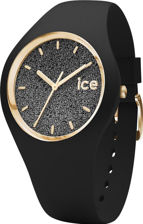 Actual product image ICE Watch Ice Glitter Black Gold S (Analogue wristwatch, 34 mm)