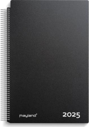 Produktbild Mayland-Burde Aftalekalender A4 sort 2025 21x29,7cm 1dag/side 25 2200 00 (A4)